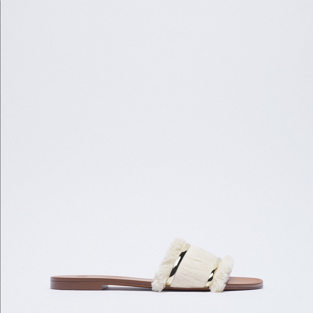 FRINGED FLAT SANDALS - Picture 2 of 7